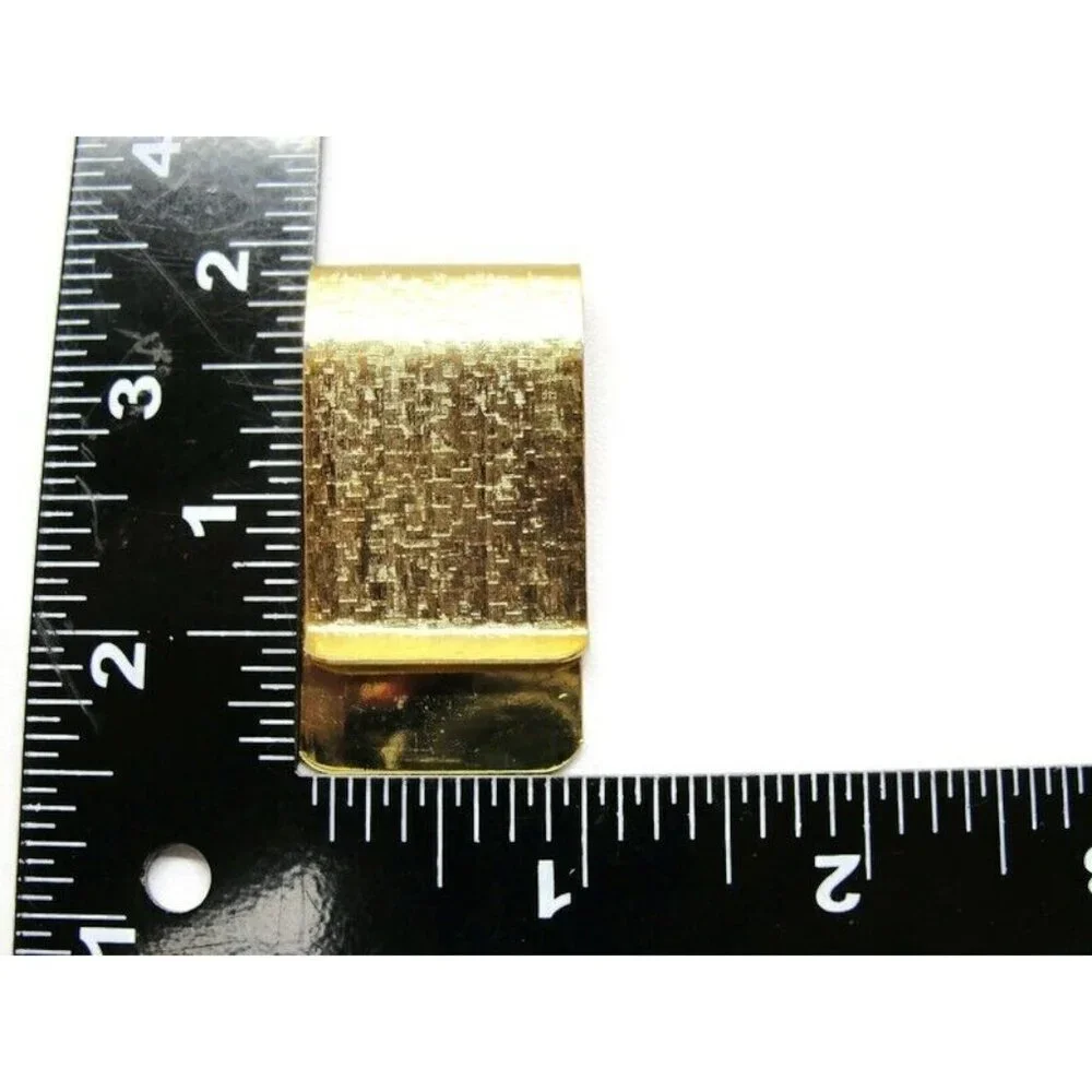 #1 Dad Gold Tone Money Clip Stainless Steel Wallet Credit Card Cash ID Holder